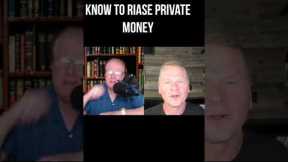 The First Thing You Need To Raise Private Money