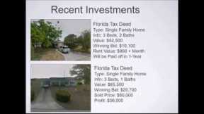 Tax Sale Investing Basics - What are tax liens, tax deeds and how to get started.
